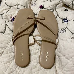 Express strappy nude sandals 10